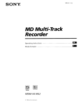 Sony MDM-X4 User manual