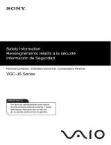 Sony VGC-JS410F/S Safety guide