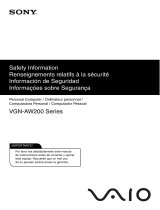 Sony VGN-AW210J/H Safety guide