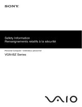 Sony VGN-BZ540N/B Safety guide