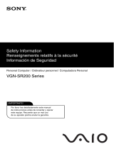 Sony VGN-SR210J/H Safety guide