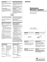 Sony XVM-750WEX User manual