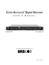 SRS Labs Circle Surround CSD-07D User manual