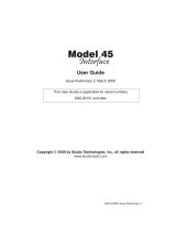 StudioTech M45-00151 User manual