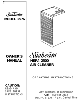 Sunbeam 2576 User manual