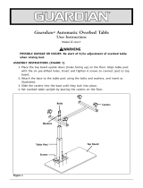 Sunrise Medical Guardian Automatic Overbed Table IC-6417 User manual