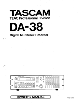 Tascam DA-38 User manual