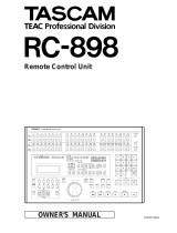 Tascam RC-898 User manual