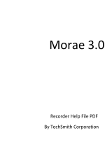 TechSmith Morae 3 User manual