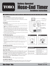 Toro Battery-Operated Hose-End Timer (53746) User manual