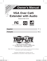 Tripp Lite VGA Over Cat5 Extender with Audio B130-101A User manual