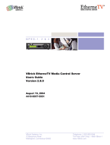 VBrick Systems VBrick EtherneTV Media Control Server Version 2.0.0 User manual