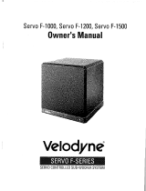 Velodyne Acoustics F-1200 User manual