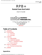 Western Telematic Remote Power Boot Switch User manual