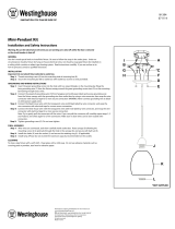 Westinghouse One-Light Adjustable Mini Pendant 6000400 User manual