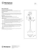 Westinghouse One-Light Adjustable Mini Pendant 6102700 User manual