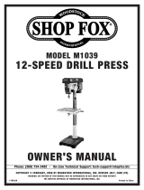 Shop fox SHOP FOX M1039 User manual