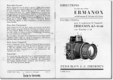 Zeiss Ikon Ermanox 4,5 x 6cm User manual