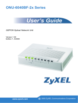 ZyXEL ONU-6040BF-2x User manual