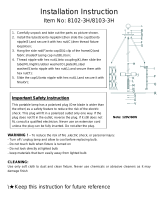AF Lighting 8103-3H Installation guide
