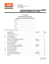 Bettis 4" ANSI 600 Multiport Flow Selector Valve Owner's manual