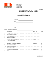 Bettis 3" ANSI 600 Multiport Flow Selector Valve Owner's manual