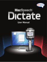 MacSpeech Dictate 1.2 User manual