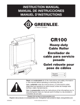Greenlee CR100 Heavy-duty Cable Roller User manual