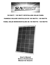 Sunforce 150 Watt, 12-Volt Crystalline Solar Panel User manual