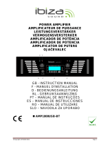 Ibiza Sound AMP1000USB-BT Owner's manual