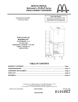 Frymaster SinBaD Series User manual