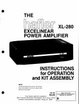 Hafler XL-280 Amplifier User manual