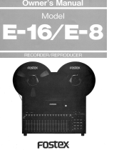 Fostex E8-E16 Owner's manual