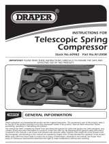 Draper Telescopic Internal Spring Compressor Kit Operating instructions