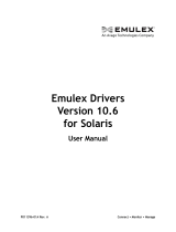 Broadcom Emulex Drivers Version 10.6 for Solaris User User guide