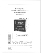 Watlow SERIES 922 Data Communications User manual
