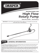 Draper High Flow Rotary Hand Pump Operating instructions