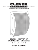 Clever Acoustics CSW 56 100V 5″ 6W Wall Mount Speaker User manual