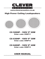 Clever AcousticsCS 520HP 100V 5″ 20W Ceiling Speaker