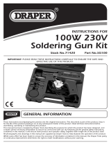 Draper 100W 230V Soldering Gun Kit Operating instructions