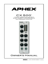 Aphex Project/CX 500 Owner's manual
