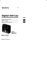 Sony Mavica MVC-FD51 Operating instructions