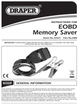 Draper EOBD Memory Saver Operating instructions
