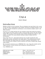 Vermona Modular TAI-4 User manual