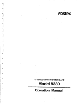 Fostex 8330 Owner's manual