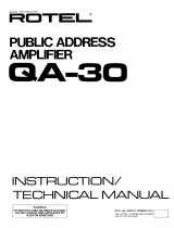 Rotel QA-30 Owner's manual
