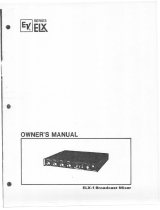 Electro-Voice ELX-1 Owner's manual
