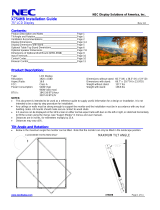NEC X754HB Installation guide
