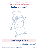 BABYTREND Trend High Chair Owner's manual