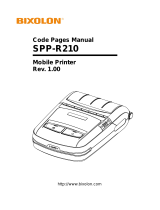 BIXOLON SPP-R210 Code Page Manual